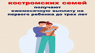 Более 3,5 тысячи семей в Костромской области получают пособия на первенцев до трех лет 
